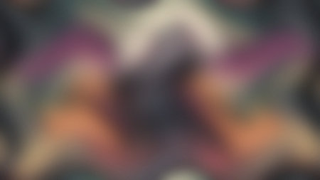 Abstract blurry shapes in dark tones with hints of purple and orange hues. Clear details and vibr...