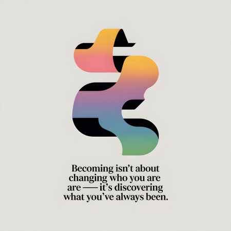 Background. showing abstract gradient shape with inspirational quote about self discovery and...
