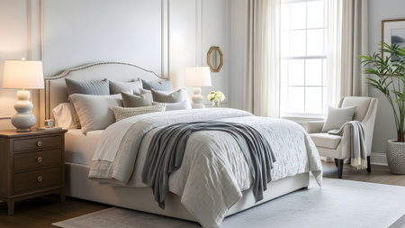 20260225 showing bedroom with white bedding, armchair, and natural light. resolution