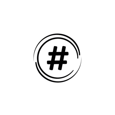 Hashtag icon vector design symbol of social media and digital marketing.