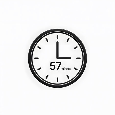 Realistic clock icon, isolated on white background. Vector illustration.