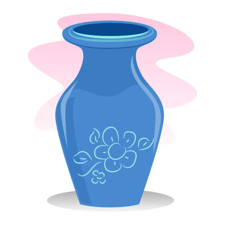 Vector of a Blue Vaseのイラスト素材
