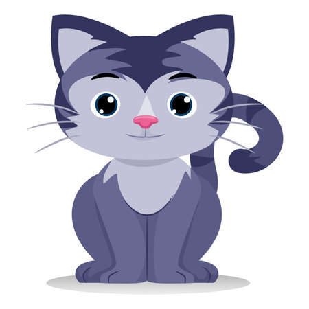 Vector Illustration of a Cat Sittingのイラスト素材