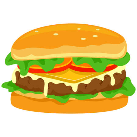Vector Illustration of Hamburgerのイラスト素材