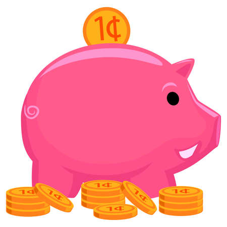 Vector Illustration of Piggy Bankのイラスト素材