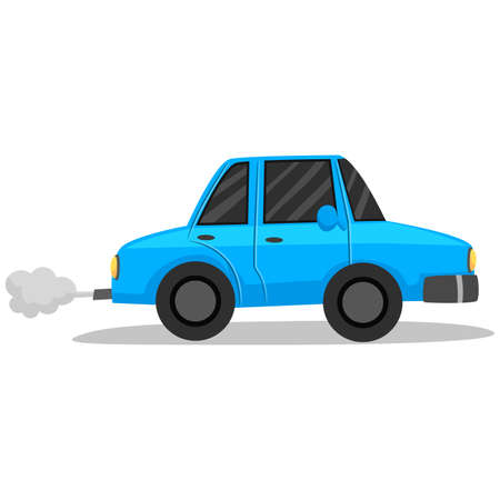 Vector Illustration of Family Blue Carのイラスト素材