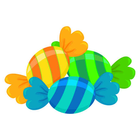 Vector Illustration of Colorful Candiesのイラスト素材