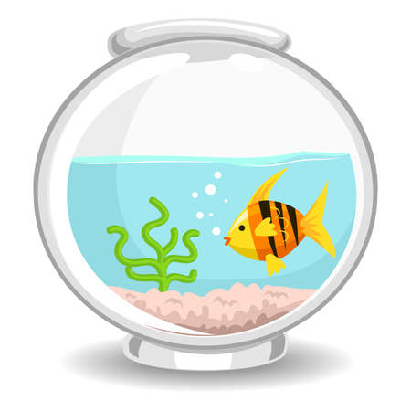 Vector Illustration of Fish Bowlのイラスト素材
