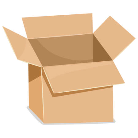 Vector Illustration of an Open Boxのイラスト素材