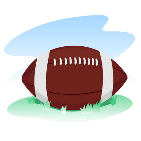 Vector Illustration of American Footballのイラスト素材