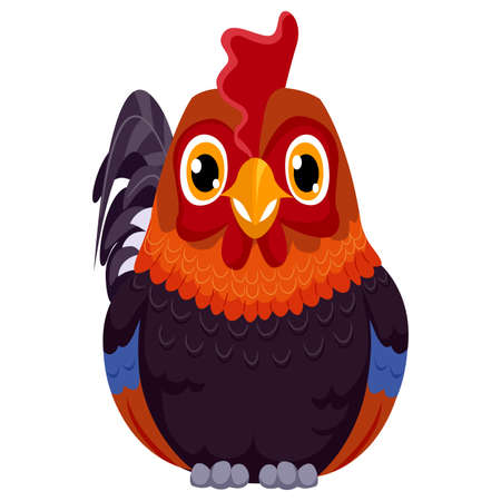 Vector Illustration of Cartoon Roosterのイラスト素材