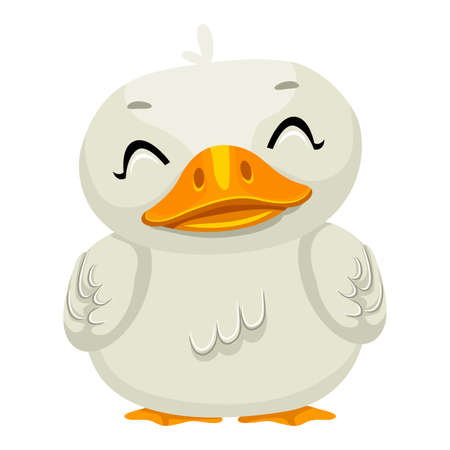 Vector Illustration of Cartoon Duckのイラスト素材