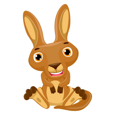 Vector Illustration of Cartoon Kangarooのイラスト素材