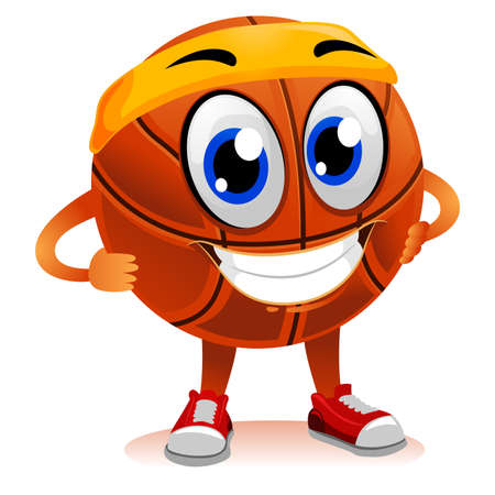 Vector Illustration of Basketball Mascotのイラスト素材