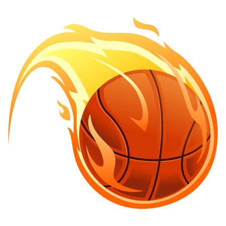 Vector Illustration of Ball on fireのイラスト素材