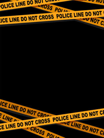 Vector Illustration of a Police Line Tape Design Background Borderのイラスト素材