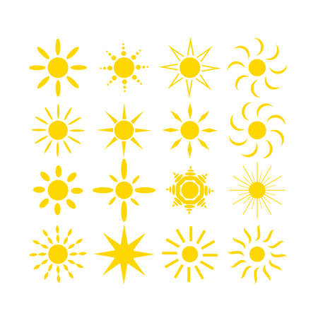 Icon sun vectorのイラスト素材