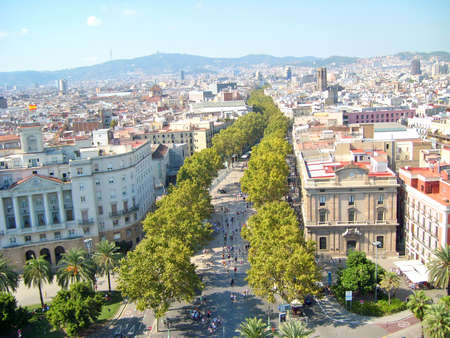 The streets of the city of Barcelona in Spain in 2013