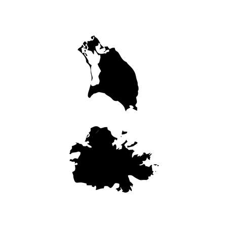 Map of Antigua and Barbudaのイラスト素材