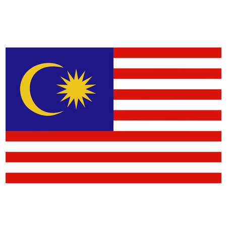 A flag of Malaysiaのイラスト素材