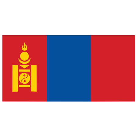 A flag of Mongoliaのイラスト素材