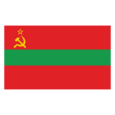 A flag of Transdniestriaのイラスト素材