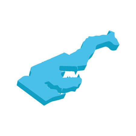A map of Monaco 3D on white backgroundのイラスト素材