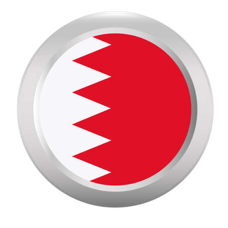 Button with flag of Bahrainのイラスト素材
