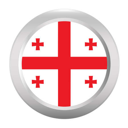 Button with flag of Georgiaのイラスト素材