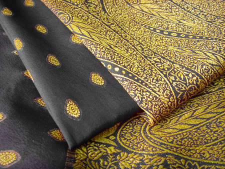 Purple and black indian saree with floral designsの写真素材