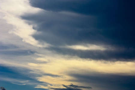Clouds in the sky with different tones