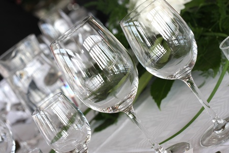 Classy shiny glasses with reflections.の写真素材