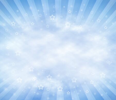 Abstract Sky Background with clouds and sun rays. Copy Space.の写真素材