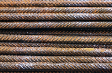 Hard Metal texture pattern of rusty rebars.の写真素材