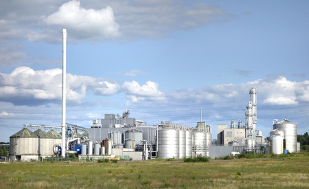 Ethanol facility producing biofuel from organic crops.の写真素材