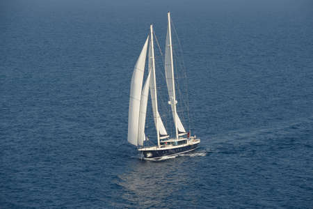 Sailing ship under full sail
