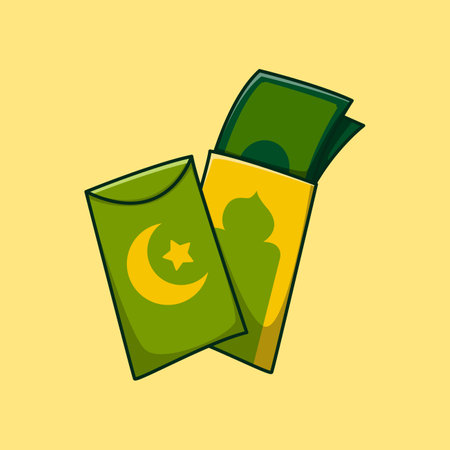 islamic eid mubarak design, vector illustration  graphic angpauのイラスト素材