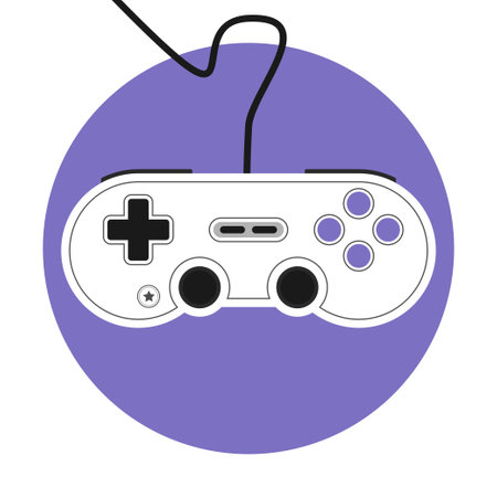Gamepad icon on white background. Flat design. Vector illustration.のイラスト素材