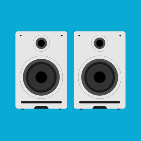 speaker icon over blue background. music lifestyle concept. vector illustrationのイラスト素材