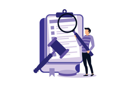 Legal research illustration exclusive design inspirationのイラスト素材