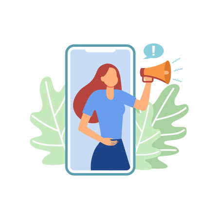 attention illustration exclusive design inspirationのイラスト素材