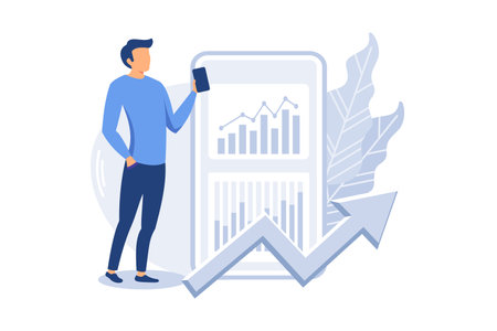 Mobile SEO illustration exclusive design inspirationのイラスト素材