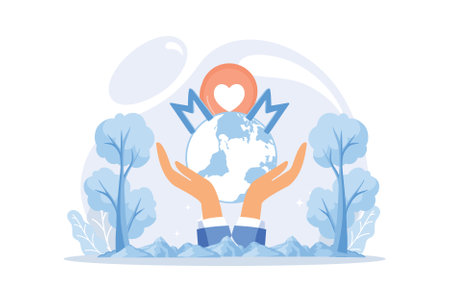 Earth day illustration. Vector concepts for graphic and web design, business presentation, marketing and print material. International Mother Earth Day. Ecology and environmental protection.のイラスト素材