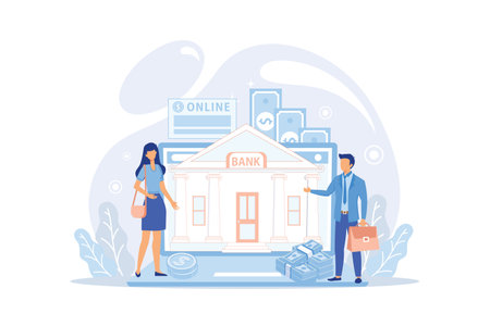 Mobile banking online payment concept for online banking and accountingのイラスト素材