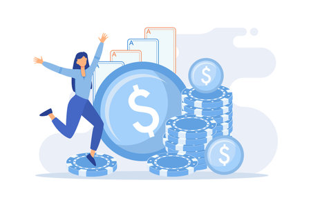 Gambling income Taxation of gambling winning, legal wagers operations, prize market value, online casino money slot, professional gambler flat design modern illustrationのイラスト素材