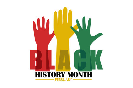 Black History Month Vector Template Design Illustration, flat vector modern illustrationの写真素材