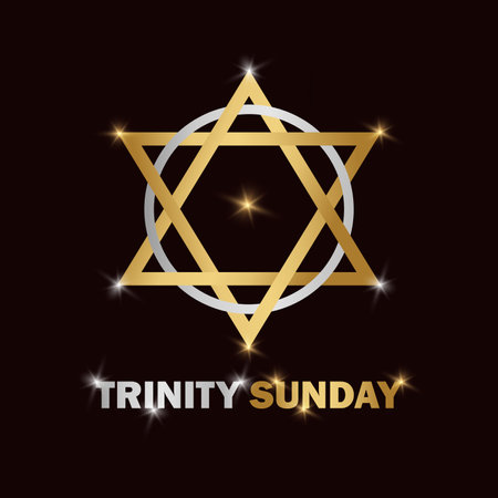 Trinity Sunday, religious trinity symbol, modern background vector illustration for Poster, card and bannerのイラスト素材