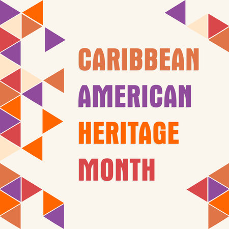 Caribbean American Heritage Month in June. Culture Month to the people of America. Celebrate annual with festival. Happy holiday, modern background vector illustrationのイラスト素材