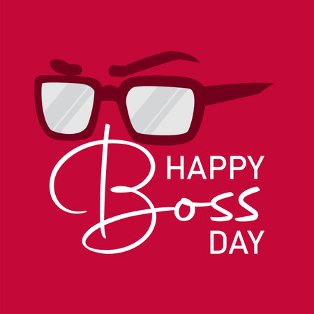 Happy Boss Day vector text Calligraphic Lettering design card template for background, banner, card, poster, modern background vector illustrationのイラスト素材