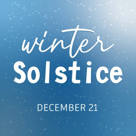 Winter solstice lettering. handwritten lettering quote. modern background vector illustrationのイラスト素材